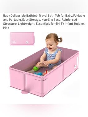 Baby Bath Tub Bundle with Towels and Washclothes